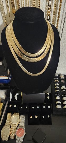 Gold Plated Herringbone