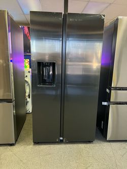Samsung side by side black refrigerator