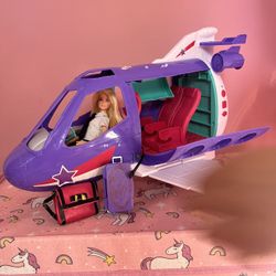 Barbie Airplane with Sounds + Barbie Doll & Luggage