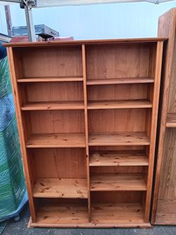 Bookshelf made of Pinewood 9 Adjustable shelves $145 OBO