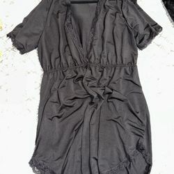 V Neck Night Gown 