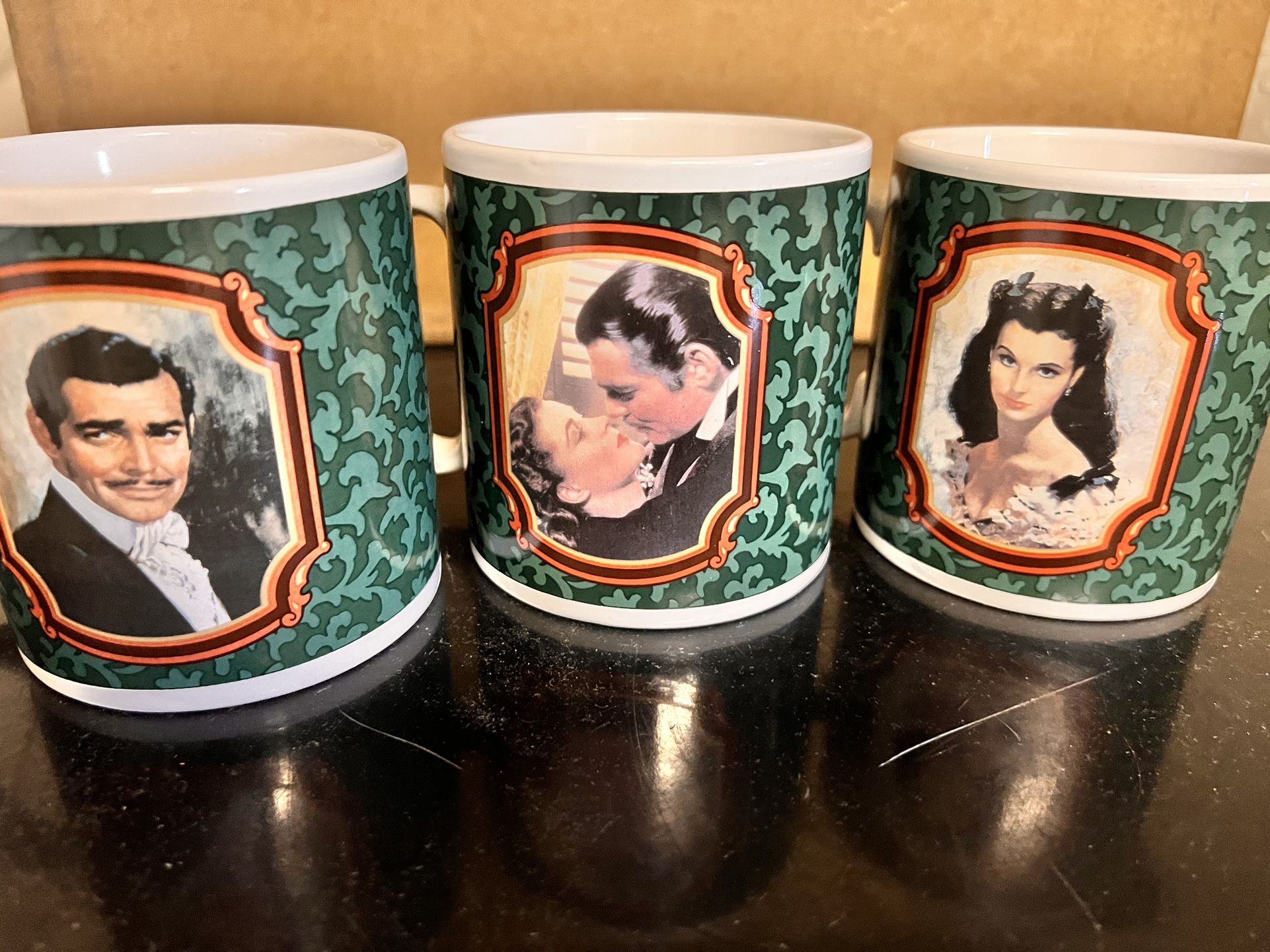 3 GONE WITH THE WIND Mugs/ New Condition