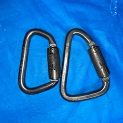 2 Steel Carabiners 
