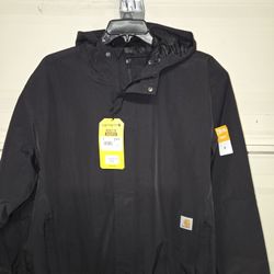 NWT Carhartt Men's Storm Defender Lightweight Size XL Black Jacket $60