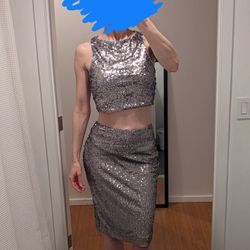Holiday party sequin pencil skirt and crop top - BRAND NEW