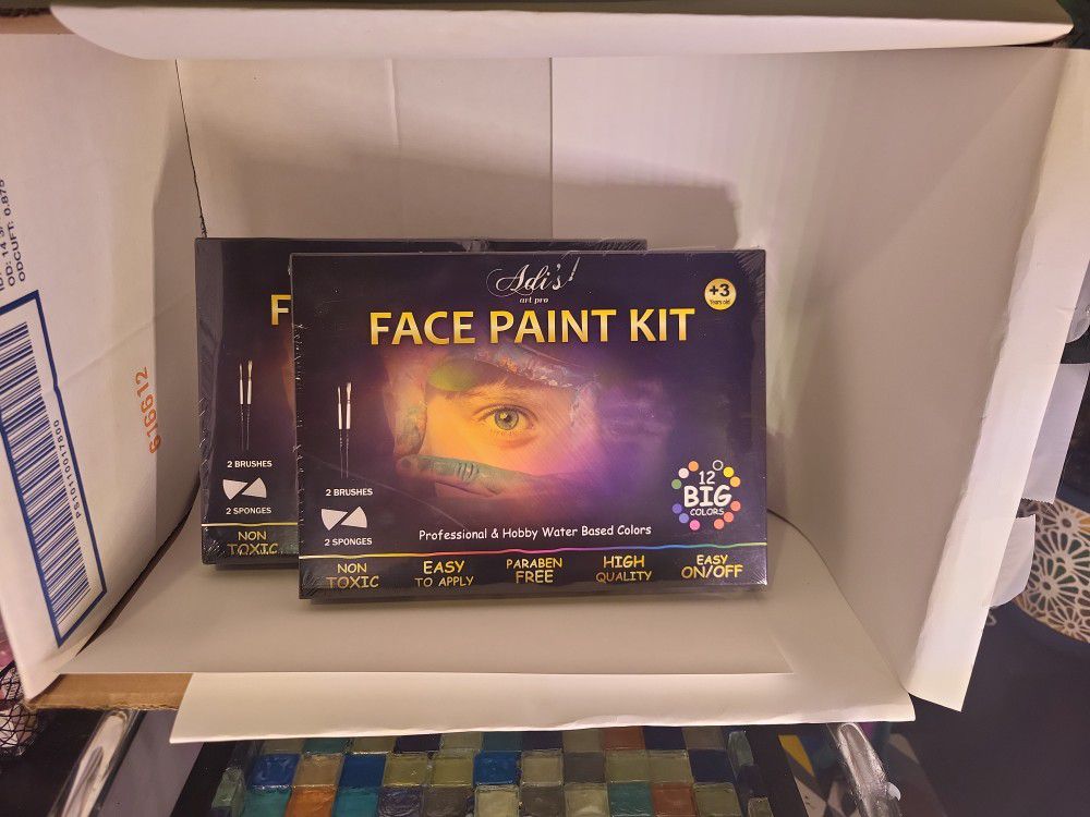 2x Face Paint Kit - 12 Colors, High Quality, Non Toxic, Party Time!! 