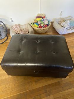 Leather Ottoman