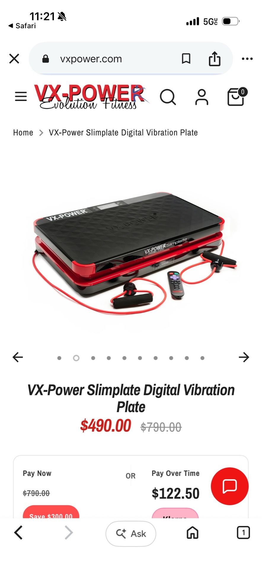 VX-Power Slimplate Digital Vibration plate