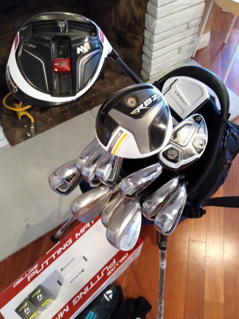 Complete TaylorMade Golf Club Set With Putter And Brand New Golf Bag!! for Sale in City Of