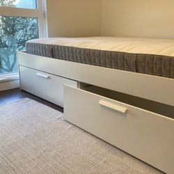 Queen Size Bed—Ikea Brimnes 