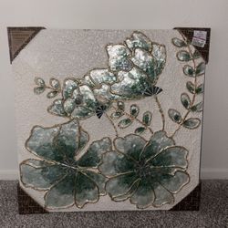 Green Flower Wall Art