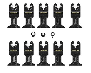 10PCS Oscillating Tool Blades, Universal Oscillating Saw Blades Multitool Blades Quick Release for Wood Plastics, Compatible with Dewalt Ryobi Fein Mi