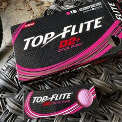 New Top Flite D2 Diva Pink (9 balls)