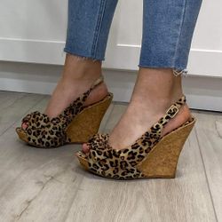 Cheetah Print Wedges 