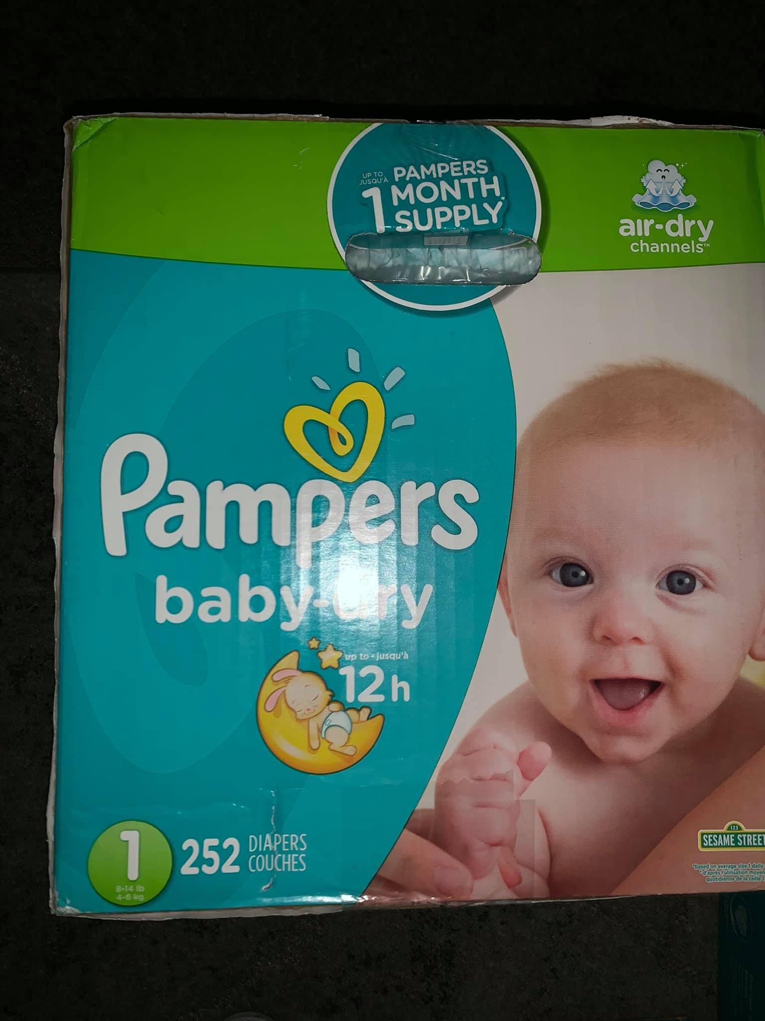Pampers Baby Dry size 1 Diapers - Pañales 