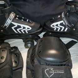 Patines, Protectores De Rodillas Y Codos Ajustables 