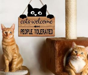 Brand New Welcome Sign (For Cat Lovers)