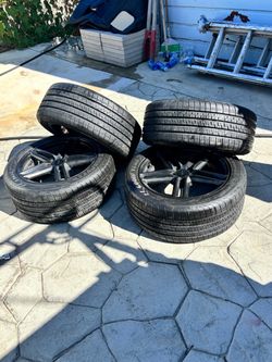 Set of 4 Goodyear Eagle Tires with Black Rims