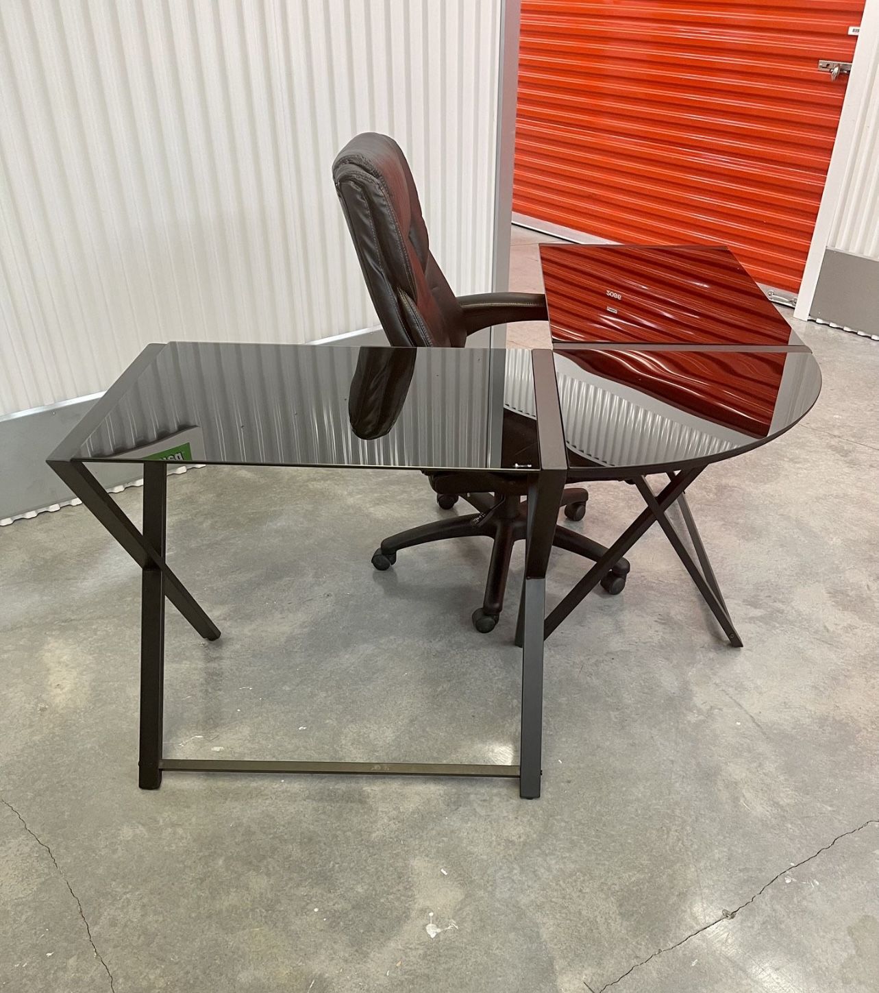 Glass Desk & Chair Set