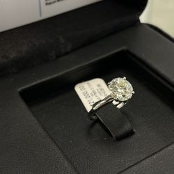 Platinum 2.08ctw Old European Cut Diamond Engagement Ring