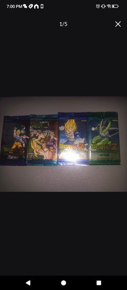 Dragon Ball Z Trading Card Booster Packs Lot of 4