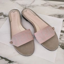 Fendi Embroidered sandals & handbag - Pink 