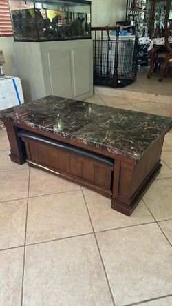 Coffee table with ottoman