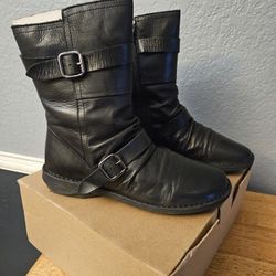 Miz Mooz Leather Buckled Mid
Boots - Pasha. NEW In Box
