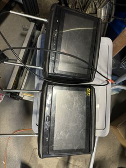 Headrest Display, Dual headrest Screen Black 2pcs 9 in