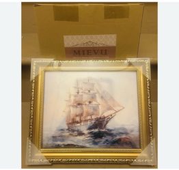 MIEVU Gold Vintage Framed Wall Art - 11x14 Canvas Wall Art Prints, New in Box