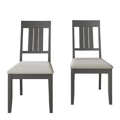 CraftPorch Classic Wooden Dining Chairs (Set of 6)- Grey