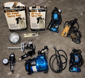 Air Compressor and Spray Gun Tool Lot