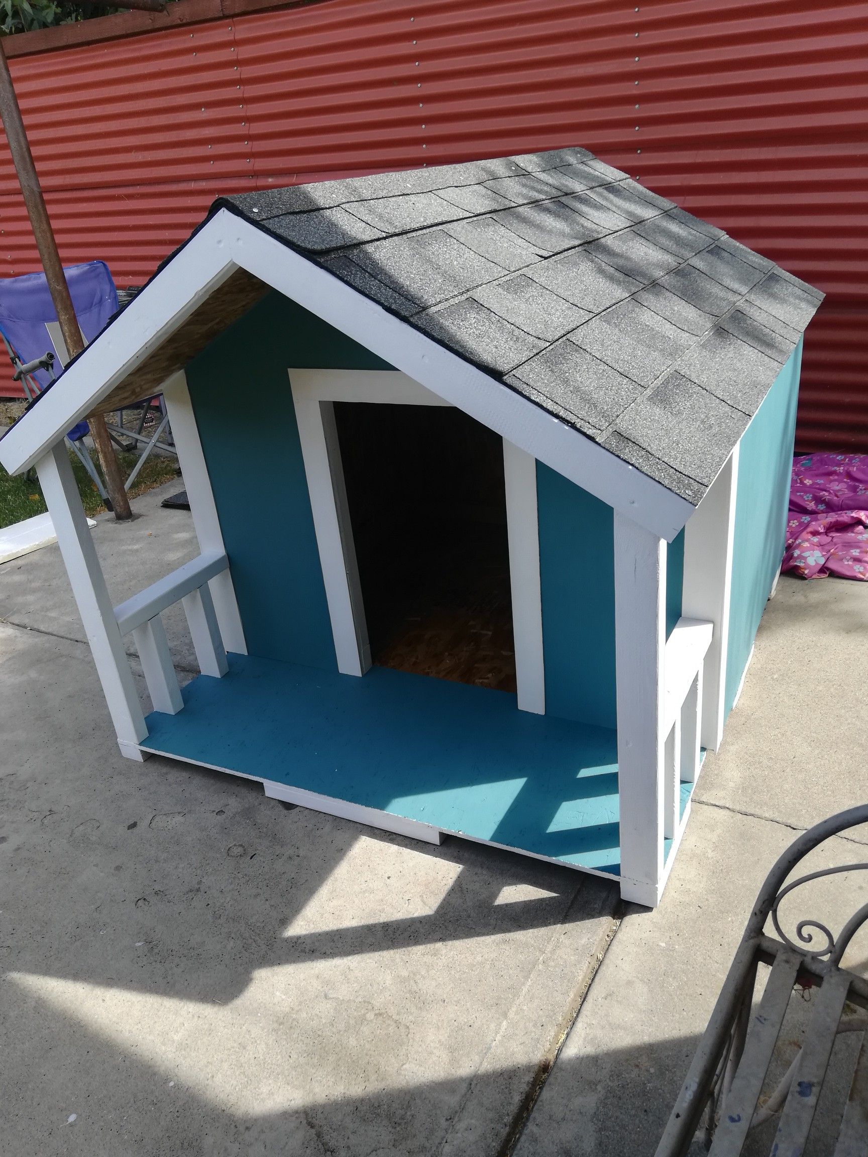 Custom built dog houses.