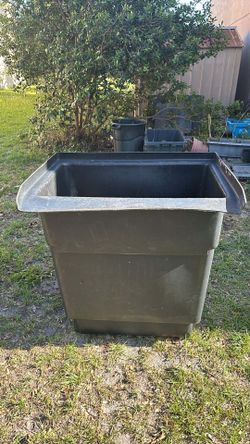 Heavy plastic bucket size 38”H
