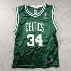 Paul Pierce Boston Celtics Jersey Reebok Size Youth L Green Vintage Y2K #1156