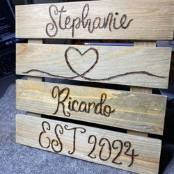 Custom Wood Burnt Signs