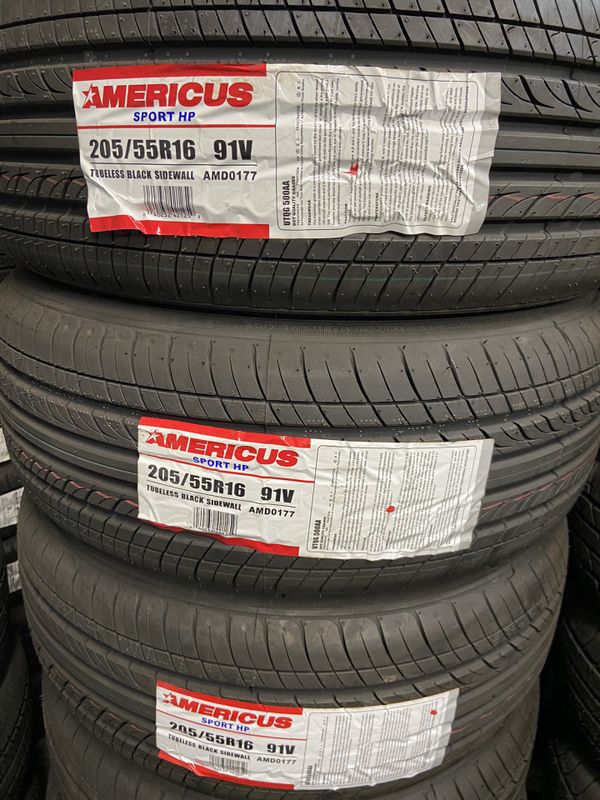 Special 205/55R16 50 each tire 60k warranty 205/55R/16 americus high performance tires 205/55