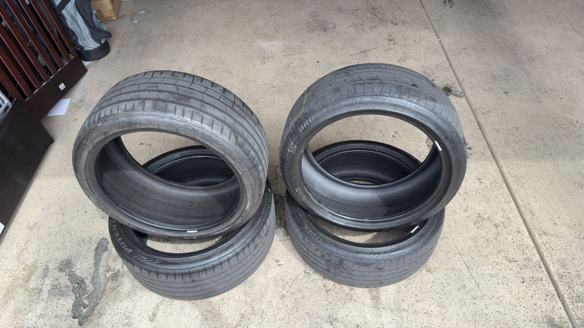 tor sale High-Performance Tires 20,000 miles on them Tire Details: 2 x Bridgestone Potenza SOO1L Size: 235/40R1996Y 1 x Bridgestone Potenza SOO1L Size