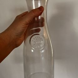 5 Glass Carafes Milk Jugs Jars With Lids 