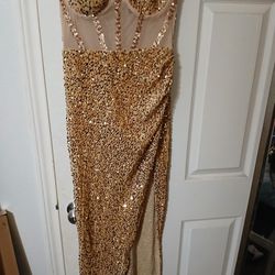 Gold Size M Dress