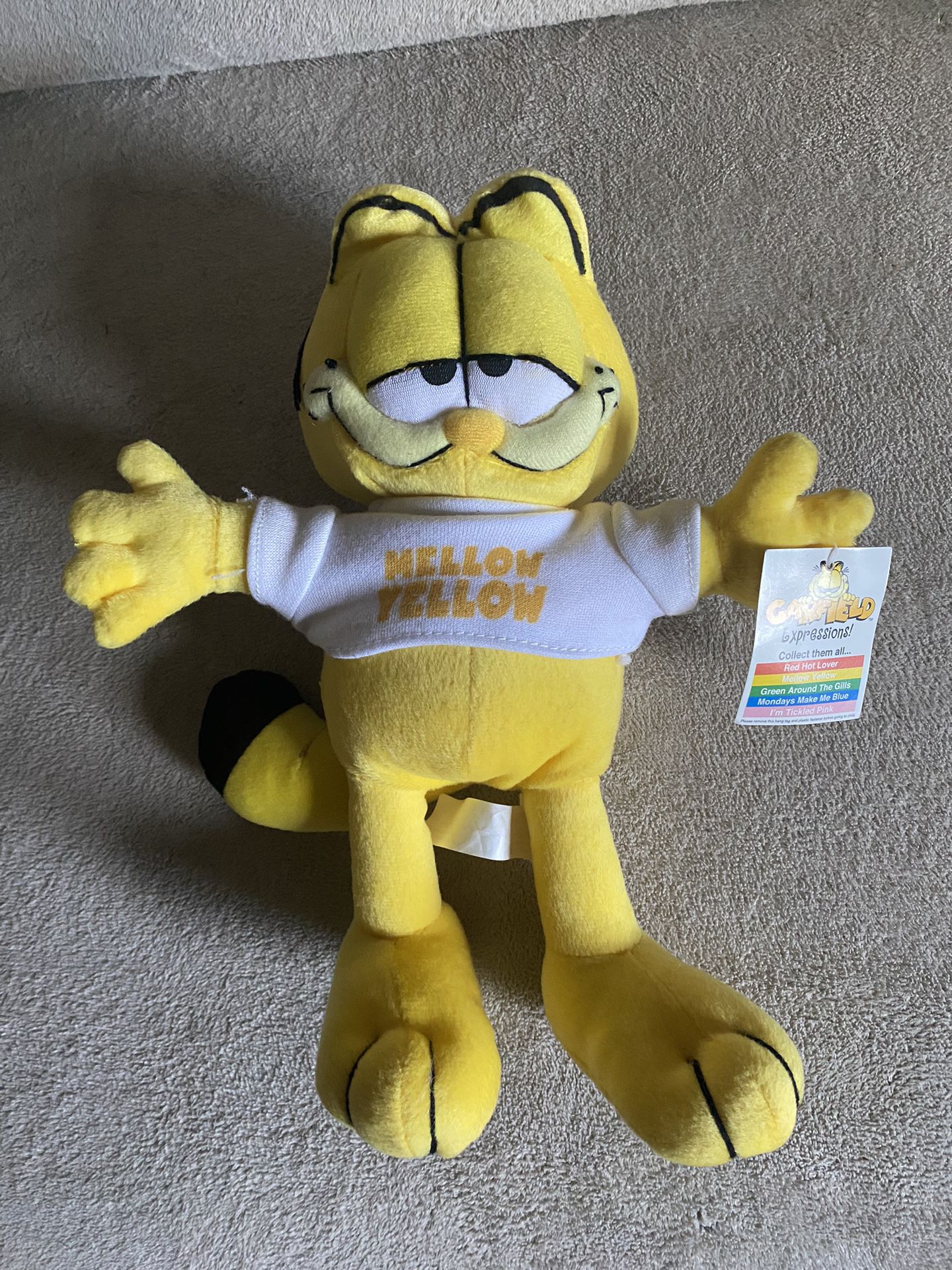 Vintage Mellow Yellow Garfield Expressions Plush 