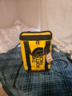 Yellow northface book bag