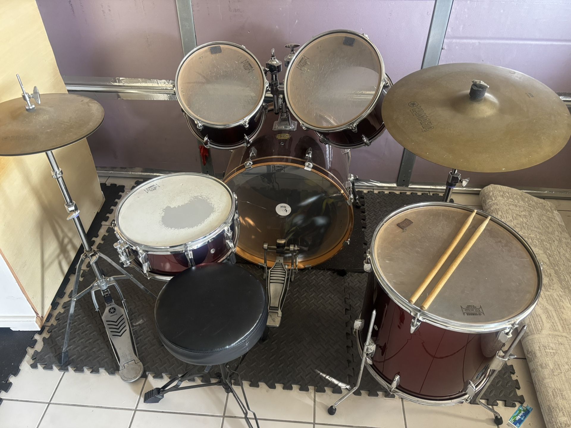 Completed Yamaha Drum set 