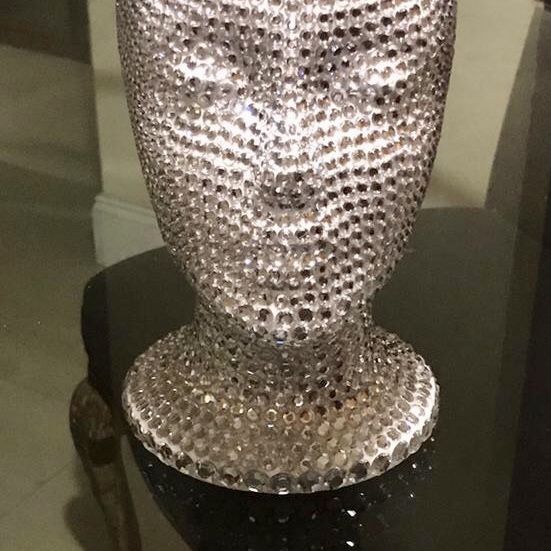 Rhinestone Head mannequin Decoration, Wig Holder , Necklace Holder