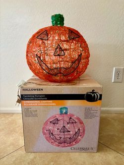 14” twinkling pumpkin