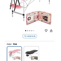 Pink Facial/Waxing/Massage Bed/table