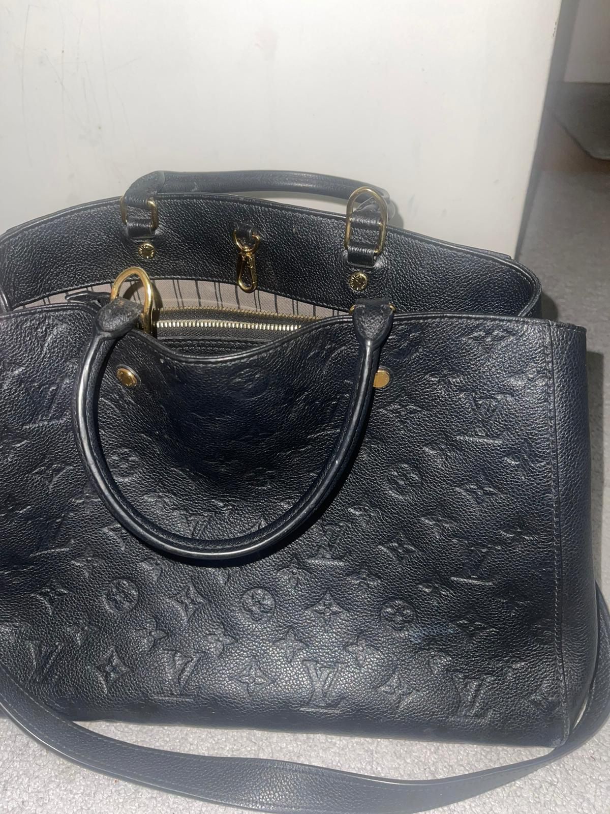 Louis Vuitton Montaigne Handbag Monogram Empreinte