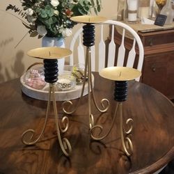 CANDLE STANDS SET OF 3