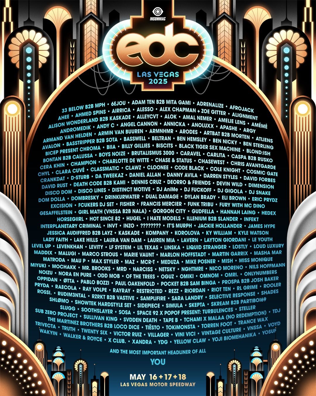 1 EDC 2025 GA+ Wristband and Shuttle Pass