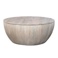 Round Coffee Table White Wash